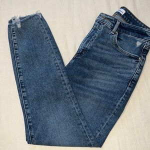 LOFT Curvy High Waist Skinny Ankle Jeans